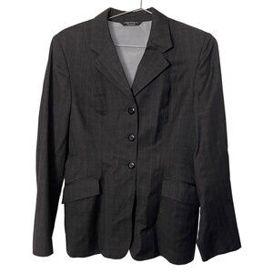 Grand Prix Women's Wool Blazer Jacket Grey